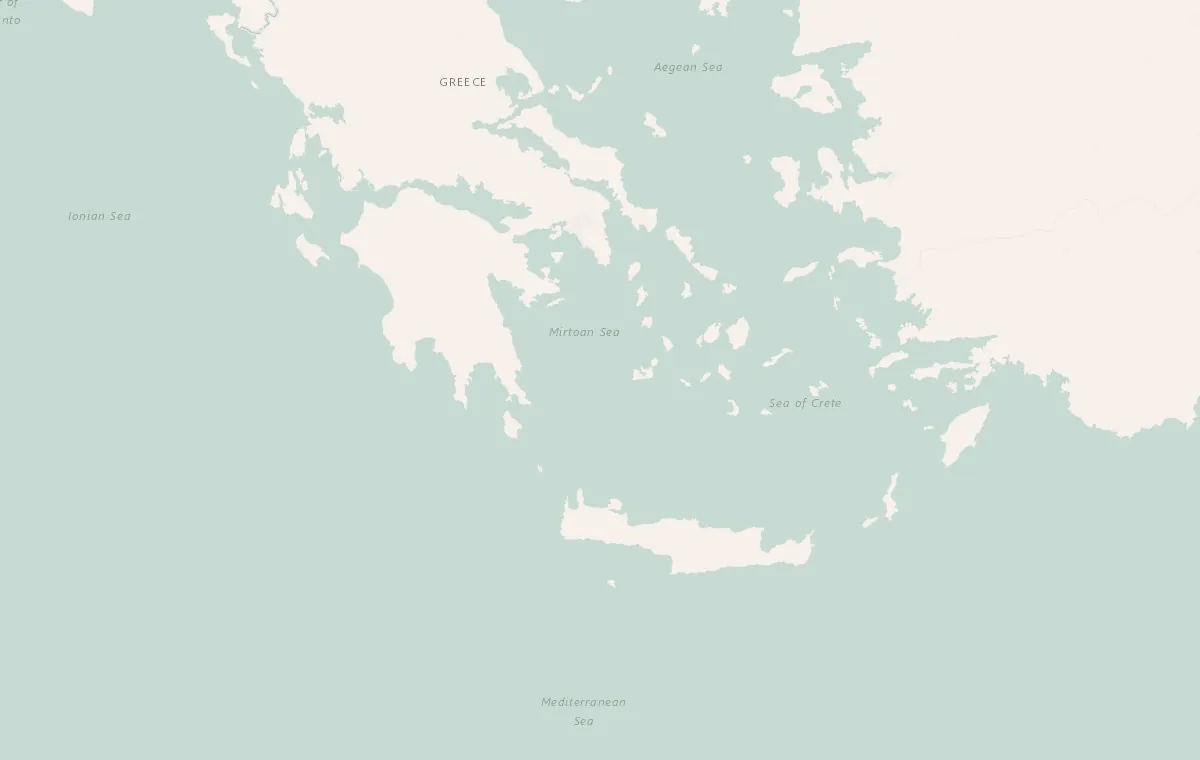 Route map of the Athens and Crete food tour: Athens, Chania, Apokoronas and White Mountains