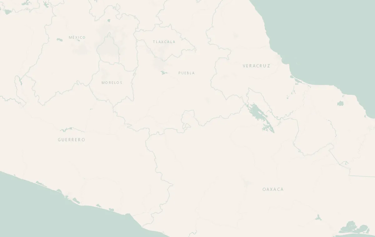 Route map of the Mexico City and Oaxaca food tour: Mexico City, Oaxaca and Teotitlán
