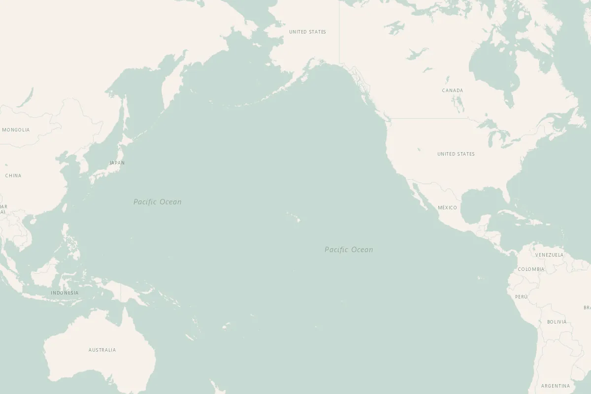 Map of the USA, Mexico and Japan with our destinations numbered