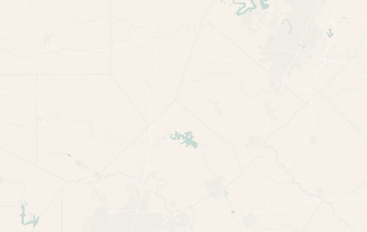 Route map of the Texas Barbecue Trail: Austin, Lockhart, Luling and Fredericksburg